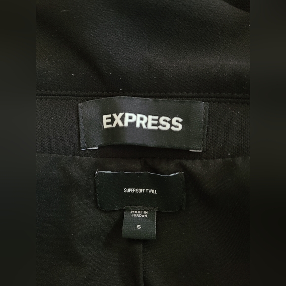 EXPRESS Black Sleeveless Mid Length Collared Vest Women's Size S Classic - Picture 9 of 11